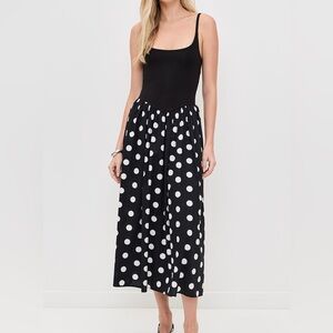 Le Bop Alix Mixed Fabric Tank Dress Women’s Size M